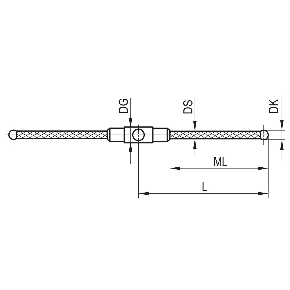 Drawing of product SC M3 S30 05 030/180°