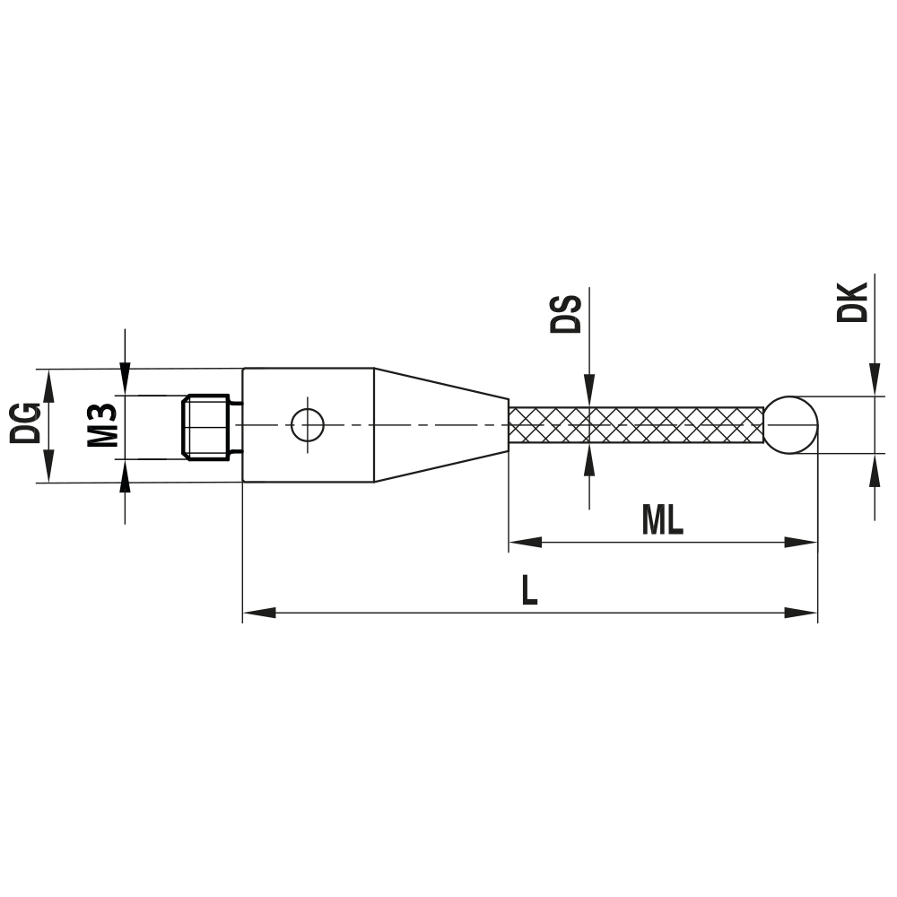 Drawing of product TC M3 040 05 050