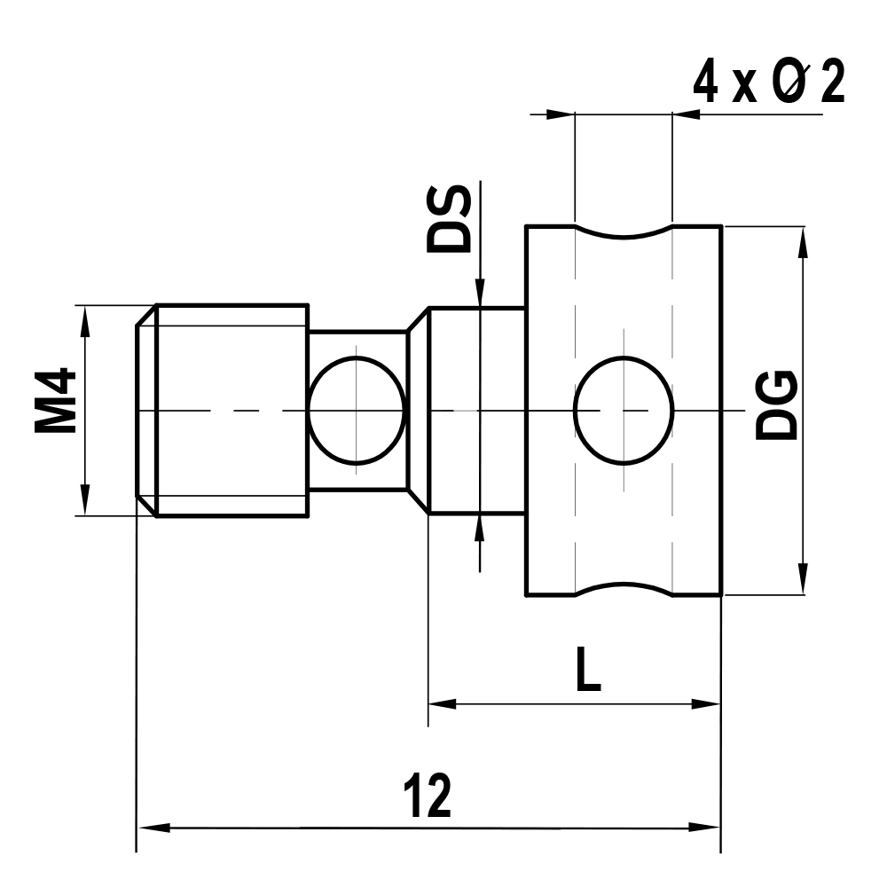 Drawing of product BI M4 000 07 006